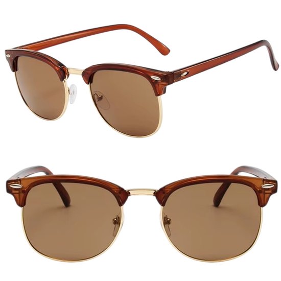 Fako Fashion® - Club Style Zonnebril - Polariserend - Polarized - Dames - Heren - Bruin/Goud - Bruin van Fako Fashion® — afbeelding 2