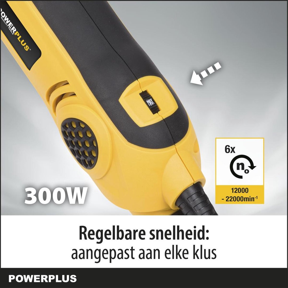 Powerplus delta schuurmachine POWX0490 - 300 W driehoekschuurmachine - met 3 driehoekige schuurbladen, stofzuigeraansluiting – foto 3