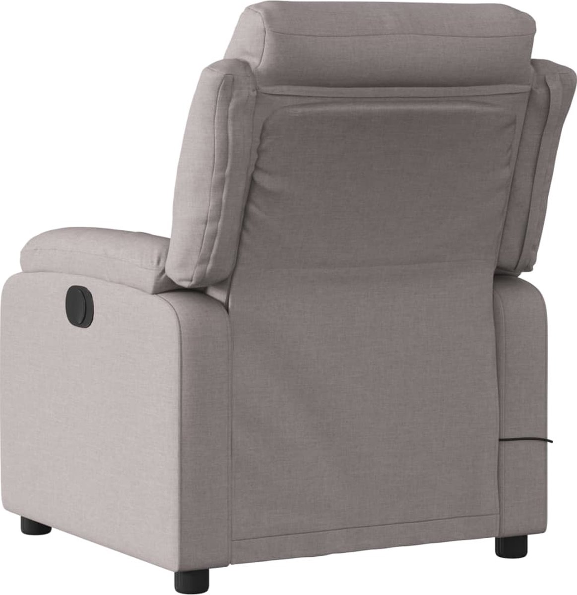 vidaXL Verstelbare Massagestoel - Stof - Taupe - afbeelding 3