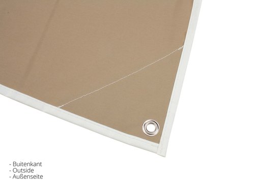 ESVO universele caravanluifel - 400 x 240 cm - polyester - beige - inclusief 3 ESVO verstelbare aluminium luifelstokken van ES — afbeelding 2