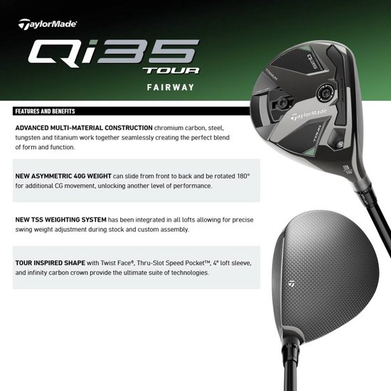 TaylorMade Qi35 Tour Ti Fairway Wood 2025 - 3 - 15° Loft (instelbaar van 13° tot 17°) - Rechtshandig - Regular | van Merkloos — afbeelding 3