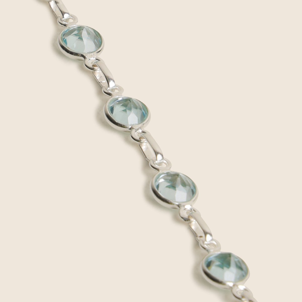 diluna.nl - Armband Topaas - Maat 17/20 cm - 925 sterling zilveren edelsteen armband