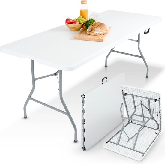 AREBOS Table pliante Table buffet Table de jardin Table à manger Table de camping pliable 180 cm