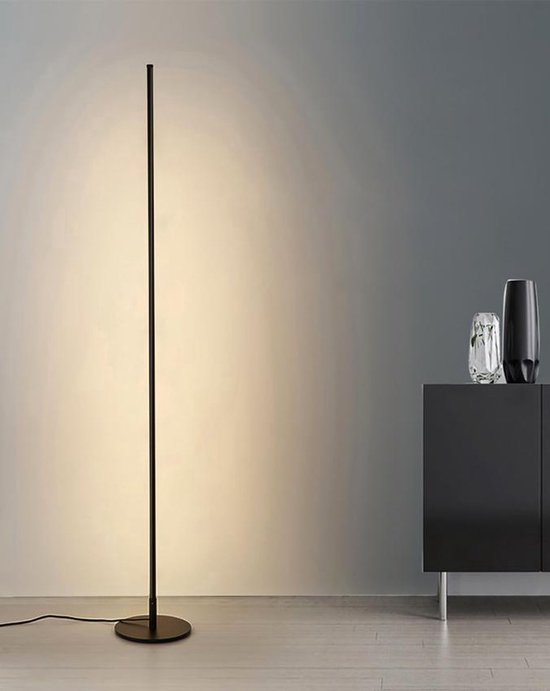SBR Black Satin staande vloerlamp - zwart - dimbaar - daglicht - afstandsbediening -woonkamer