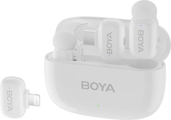 Boya Mini Ultra-Mini Wit (Usb C en Lightning)