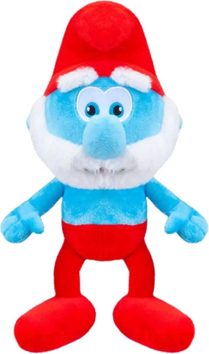 Grote Smurf - De Smurfen Pluche Knuffel 27 cm {The Smurfs Plush Toy | Speelgoed Knuffelpop Knuffels voor kinderen jongens meisjes | Potige Smurf, Brilsmurf, Grote Smurf, Knutselsmurf, Smurfin, Gargamel, Azrael}