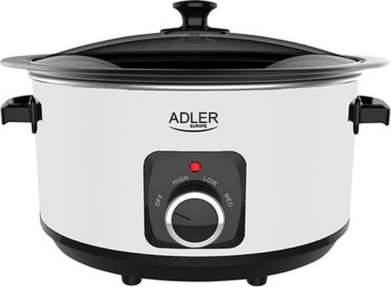 Adler Ad 6413 Elektrische Slowcooker 5.8l 290w Wit