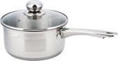 Kinghoff 4322 - Steelpan met deksel - 14 cm - 7 cm diep - 1 liter