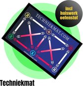 Minisoccerbal Voetbalmat - Met 50 oefeningen - Voetbaltrainer - 60x90CM - Verjaardagscadeau - Speelgoed