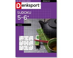Denksport Puzzelboek Sudoku 5-6* genius, editie 290