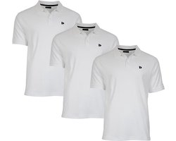Omslag van 3-Pack Donnay - Polo (Noah) - Sportpolo - Heren - White (001) - maat XL