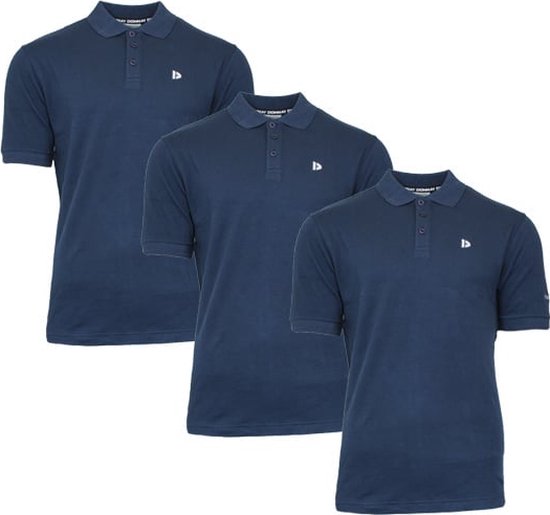 3-Pack Donnay - Polo (Noah) - Sportpolo - Heren - Navy (010) - maat M