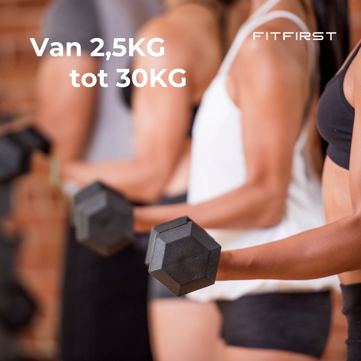FitFirst® Hex Dumbbell 22,5KG | Stabiel en Stevig | Betrouwbaar | Voor Krachttraining | Fitness | Thuis Fitness | Sportschool Dumbells – foto 4