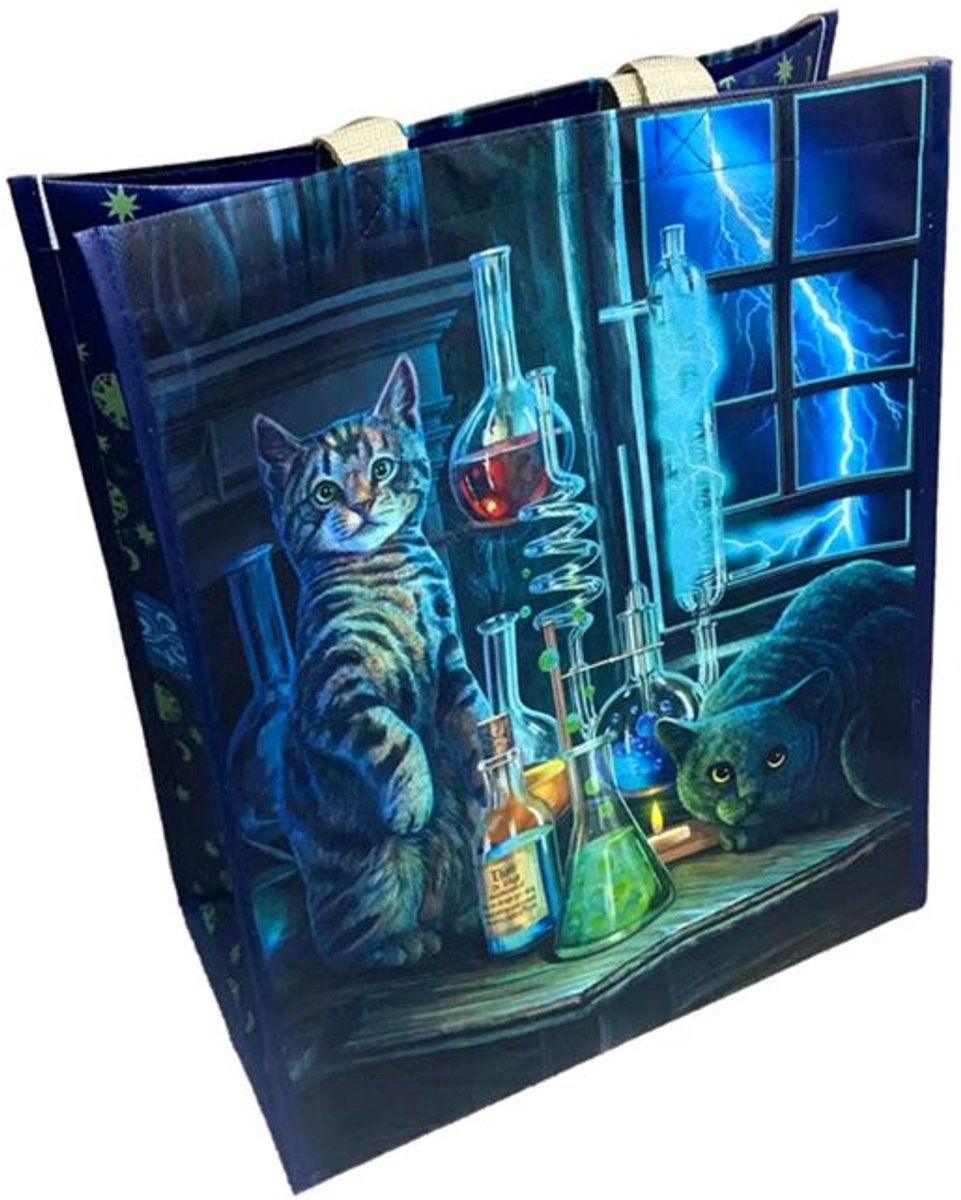 Boodschappentas/Shopper - Lisa Parker - Jekyll and Hyde Cats - Duurzaam - 33x39x17cm
