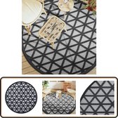 Bol.com vidaXL Buitentapijt - Rond - 200 cm - Zwart Tuintapijt - Buitentapijt - Terrasdecoratie - Patiodekoration - Outdoorvloer... aanbieding