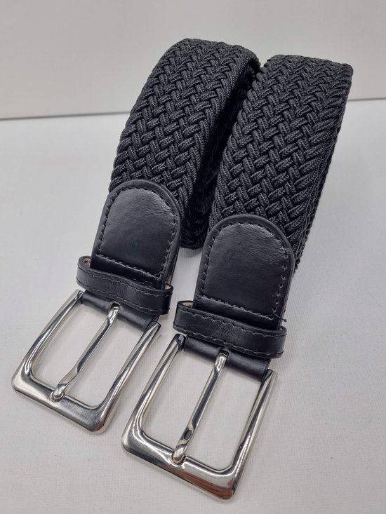 Ceinture élastique Ceinture extensible Ceinture tressée Ceinture tressée Ceinture élastique - unisexe - convient aussi bien aux hommes qu'aux femmes Couleur Zwart 115 CM Lot de 2 offres de SKB Fashion