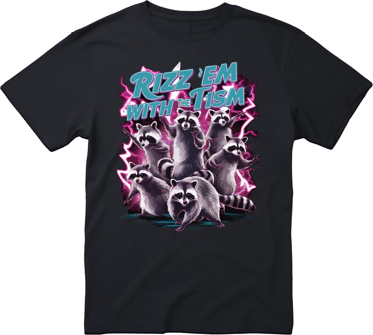 Rizz Em With The Tism T-shirt - Heren Dames Uniseks - cadeau - Grappige T-shirt’s - Origineel Cadeau - Zwart - Funny - Grappig - Maat XL