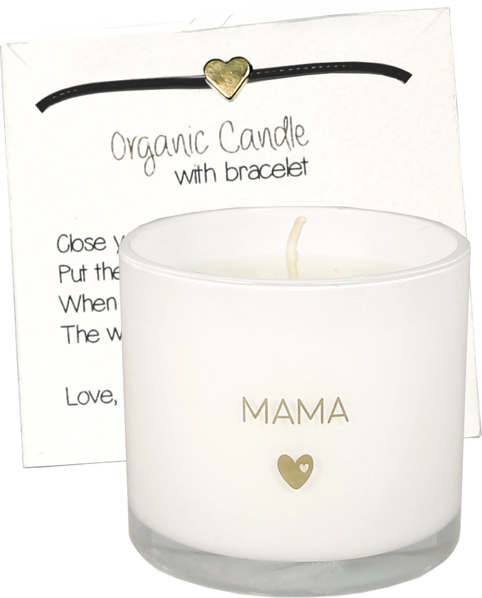 MY FLAME - Sojakaars met wens-armbandje - MAMA - FRESH COTTON - 30 branduren - Moederdag
