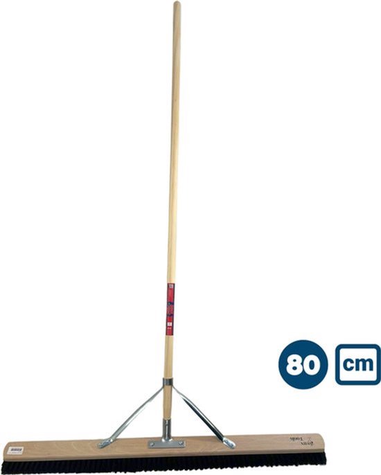 Synx Tools Paardenhaar 80cm + Vloertrekker 60cm met Steel 150cm - Kamerveger - Vloerreiniger - Moppen - Zachte binnenbezem met steel 150cm van Synx Tools — afbeelding 3