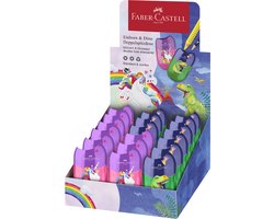 Faber-Castell puntenslijper - 2-gaats - Dino/Unicorn - 18 stuks in display - FC-183551