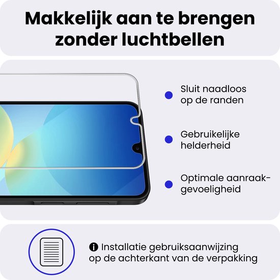 Screenprotector naadloos op de randen van een smartphone. Makkelijk aan te brengen zonder luchtbellen.