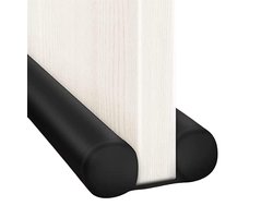 Grote Tochtblokkering - Onderdeur Tocht- en Geluidsblokkering - Instelbare Dubbele Tochtwering voor Onderkant Deuren - Tochtstoppers voor Buitendeuren - Zwart - 97 cm - 1 Stuk