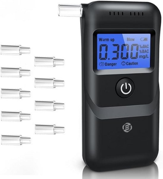 Professionele Adem Alcohol Tester Blaastest Analyzer Detector Test Sleutelhanger Blaasapparaat Blaastest Apparaat LED Display kopen vanaf een prijs van 5.87