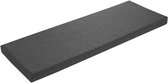 Coussin de banc Sleepling 120 x 40 cm gris foncé, coussin de banc, coussin d'assise pour rebord de fenêtre, housse lavable, dessous antidérapant, fabriqué en UE