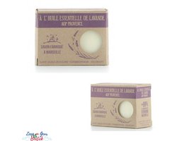 3x Savon de marseille AOP Provence Lavendel met Essentiële Olie - palmolievrij, parfumvrij, conserveermiddelvrij, kleurstofvrij, EDTA-vrij (chemische stabilisator), siliconenvrij, parabenenvrij!