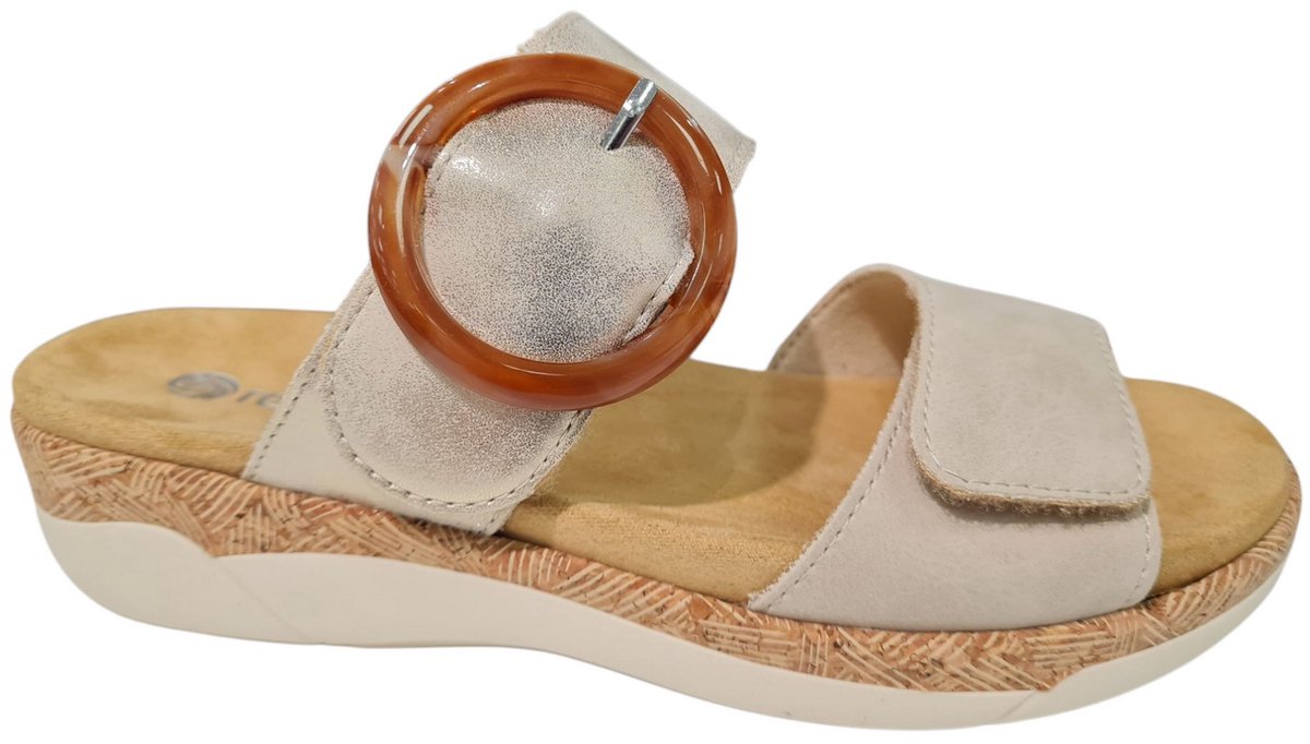 Remonte Leren Dames Slippers - Wit - 41