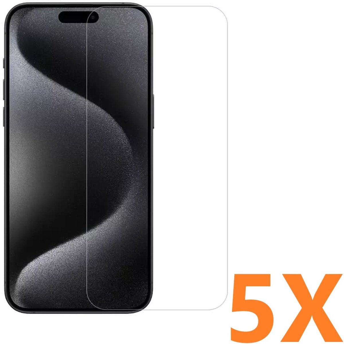 Screenprotector Glas - Tempered Glass Screen Protector- 5x Geschikt voor: Apple iPhone 16