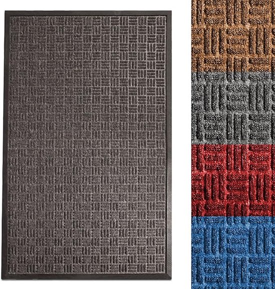 DEXI Deurmat Binnen 90 x 150 cm, Antislip Zwaar Deurmatten voor buiten en binnen, Waterabsorberend Wasbaar Schoonloopmat Voor Voordeur, Gang, Entree