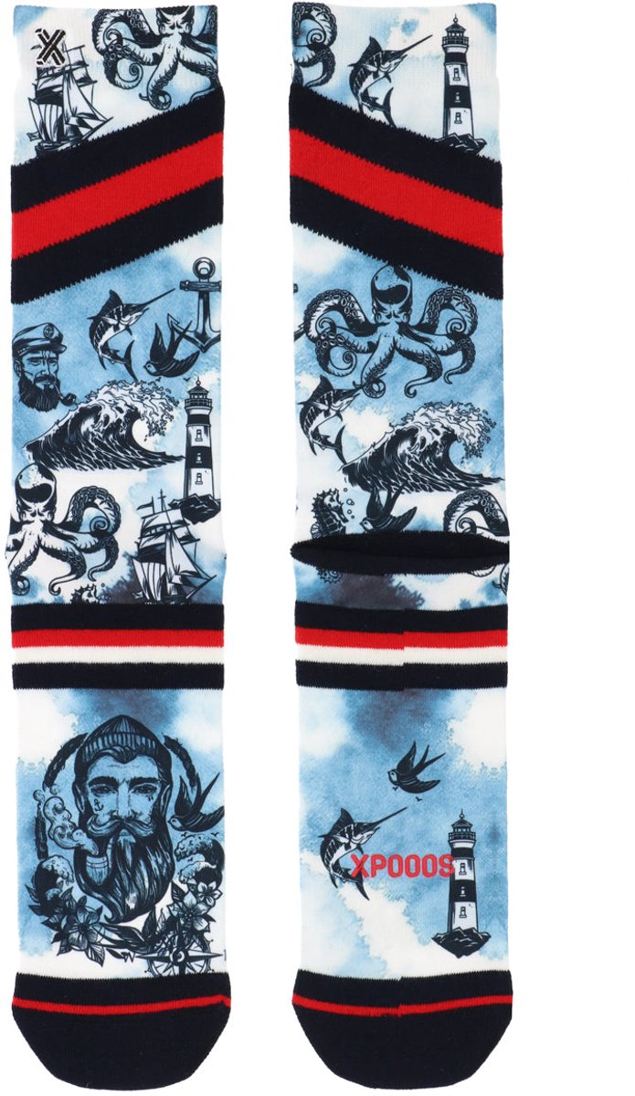 XPOOOS - Sailor Heren Sokken - 1-Pack - Maat 39-42