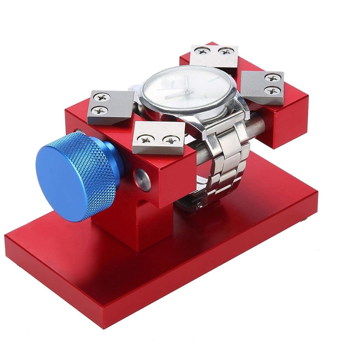Bezel Removal Tool Draagbare Horloge Bezel Opener Roestvrij Staal + Legering Horloge Case Opener Praktisch voor 38-40mm Horloges voor Batterij Vervanging (rood 12)
