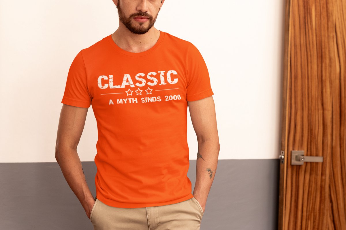 2000 Jaar Oranje T-shirt Heren - Maat XXL - Classic - Verjaardag Cadeau Mannen - Limited Edition