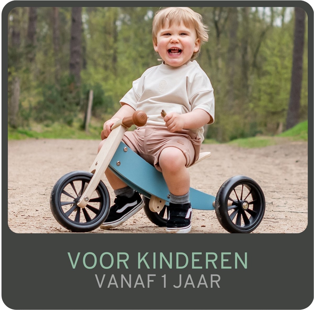 Bandits & Angels Smart Bike Loopfiets Hout 4-in-1 Petrol Blauw vanaf 1 jaar - Voor Jongens en Meisjes - Houten Loop Fiets - Omkeerbaar in Driewieler en Tweewieler - Verstelbaar Zadel — afbeelding 7
