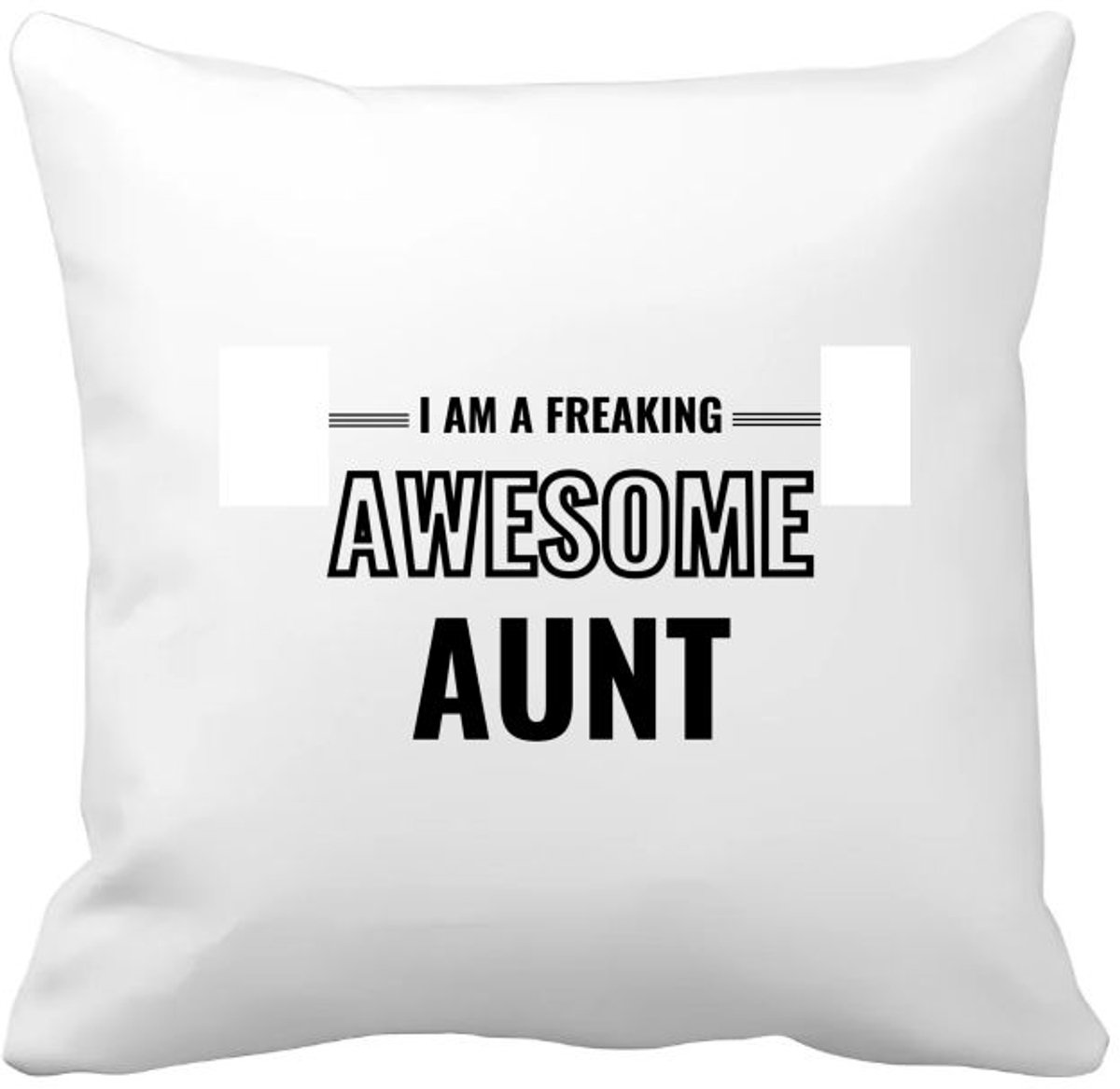 Akyol i am a freaking awesome aunt Kussen hoes - Tante - de meest geweldigste tante - verjaardagscadeau - verjaardag - cadeau - cadeautje voor tante - tante artikelen - kado - geschenk - gift - 40 bij 40 cm Multicolor