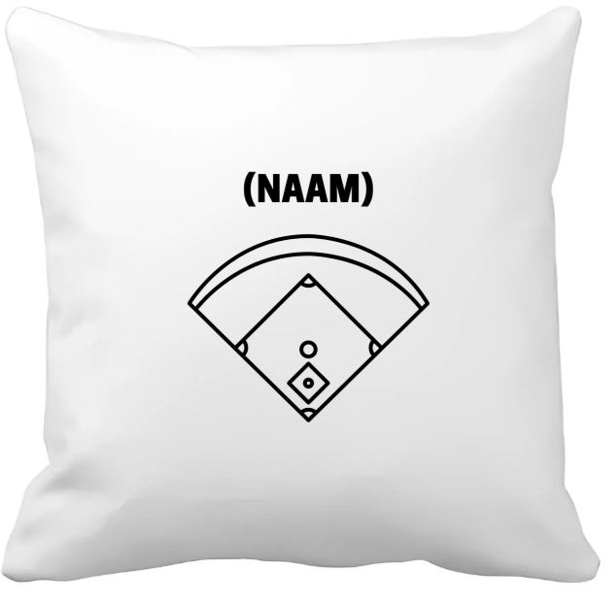 Akyol honkbal met eigen naam Kussen hoes - Honkbal - honkballer - sport - 40 bij 40 cm Multicolor
