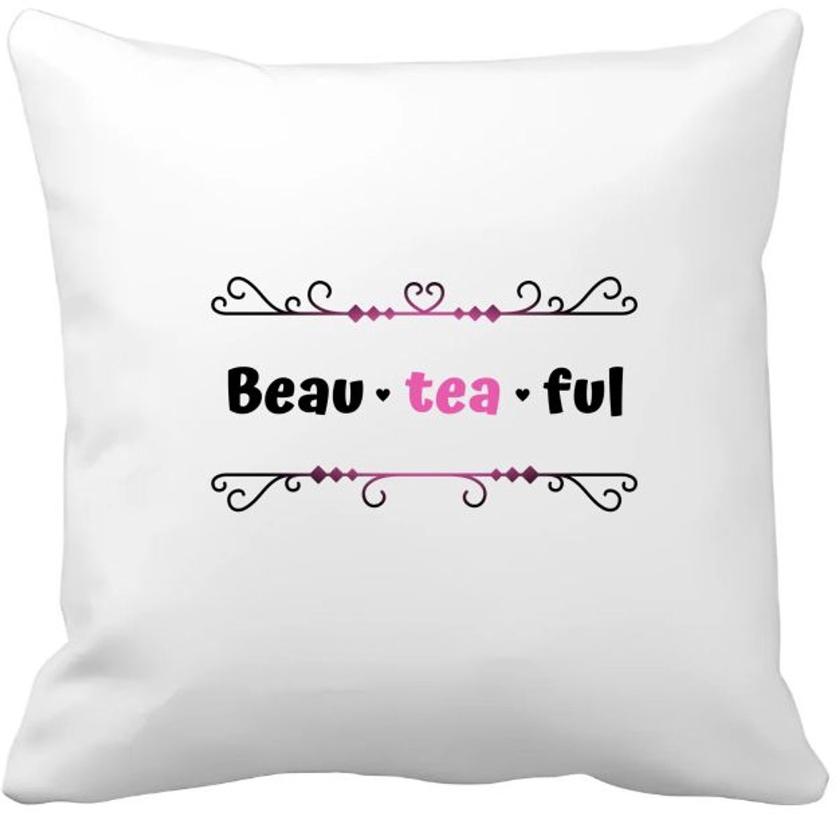 Akyol beau tea ful Kussen hoes - Thee - mooie mensen die houden van thee - verjaardag - cadeau - kado - geschenk - 40 bij 40 cm Multicolor