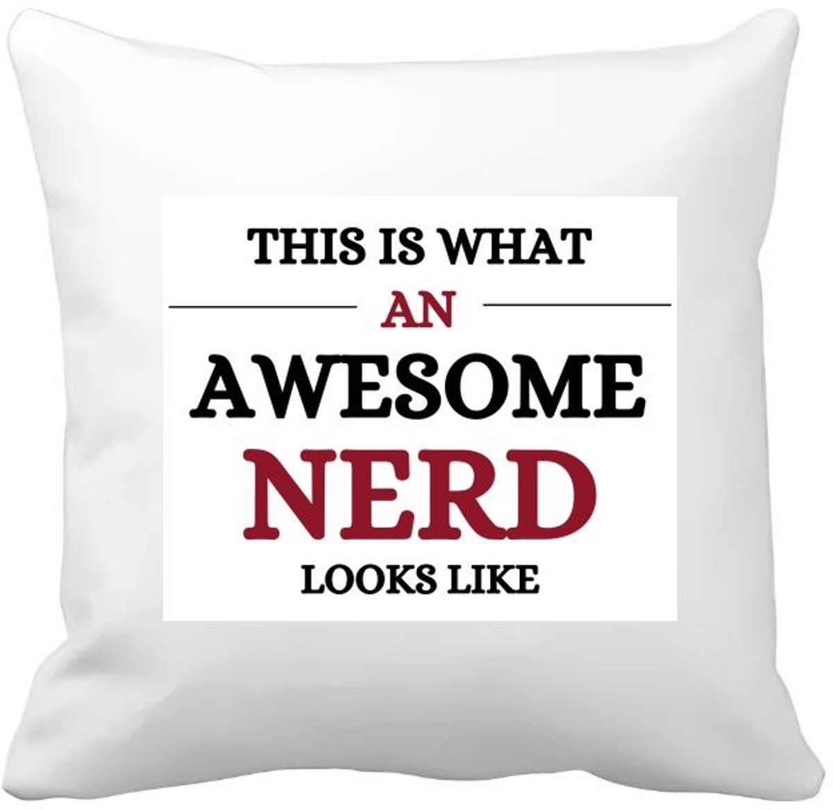 Akyol an awesome nerd Kussen hoes - Nerd - echte nerds - school - verjaardagscadeau - kado - gift - 40 bij 40 cm Multicolor