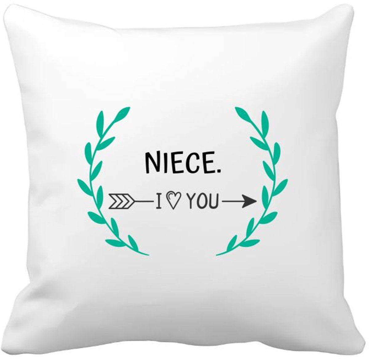 Akyol niece i love you Kussen hoes - Nicht - de liefste nicht - verjaardag - cadeautje voor nicht - nicht artikelen - kado - geschenk - 40 bij 40 cm Multicolor
