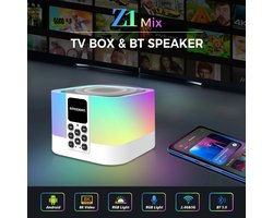 Xcruiser Home Smart Tv Box Met Speaker Z1 Mix Met 4K Android 13.0 Bt5.2 Dual Wifi Allwinner H313 Quad-Core Chip Settopbox