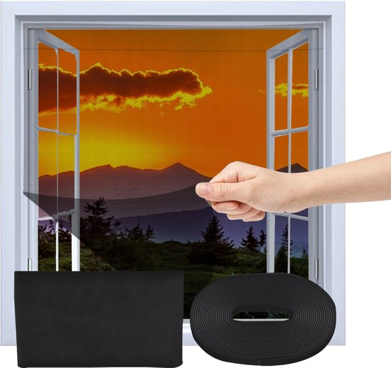 Zelfklevend Muggennet Voor Ramen - Ademend Vliegengaas 150x130 Cm Voor Balkon En Keuken