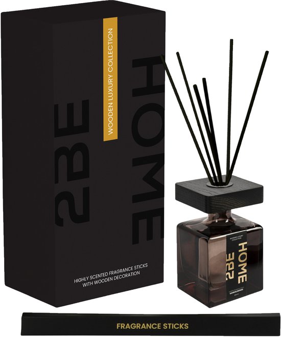 2BEHOME Geurstokjes Sandalwood - Zwart