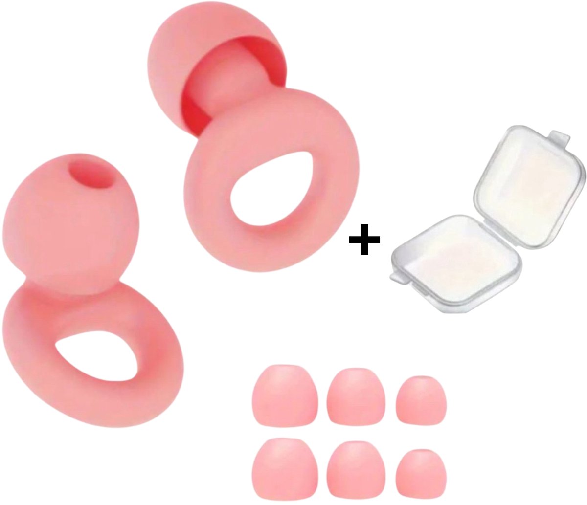 BMJ Trading® - Oordopjes Sport - Earplugs - Reizen - Overprikkeling - Earplugs - Roze - SNR 26 dB Demping - Inclusief Opbergdoosje - Festival Oordopjes - Herbruikbare Gehoorbescherming - Siliconen voor Slaap en Gevoeligheid - 8 Dop