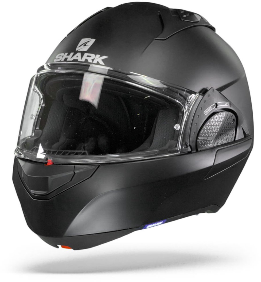 SHARK EVO GT BLANK Motorhelm Systeemhelm MAT Zwart - Maat XL – foto 4