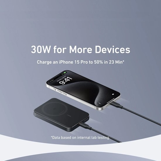Anker MagSafe Powerbank - 10.000mAh - Qi2 15W draadloos opladen