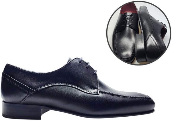 Stravers - Chaussures pour hommes, pointure 48, Cuir Zwart , légères, grande taille
