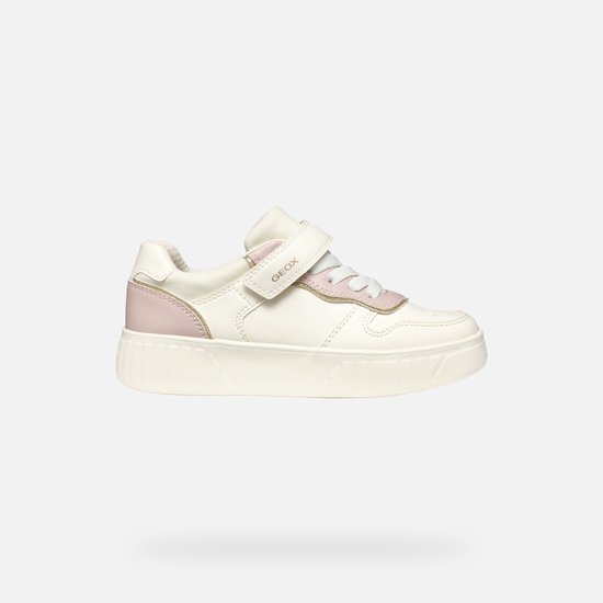 Baskets pour femmes GEOX MIKIROSHI FILLE - Ivoire clair/rose clair - Taille 33