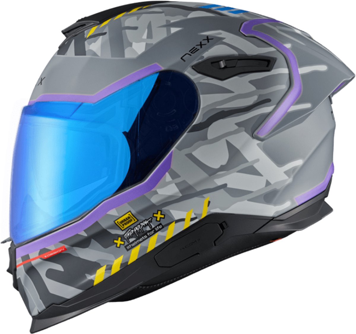Nexx Y.100R Urbangram Nardo Grey Mt XXL - Maat 2XL - Helm